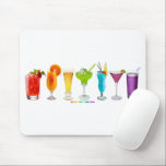 SlipperyJoe's artistic Cheers drink alcohol gay gi Mouse Mat<br><div class="desc">SlipperyJoe's artistic Cheers drink alcohol gay gifts LGBTQIA cocktail  gay pride colours drinks fruit stemware</div>
