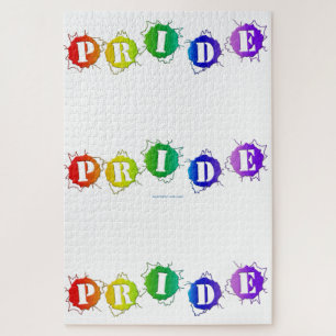 SlipperyJoe's artistic colourful gay pride gifts r Jigsaw Puzzle