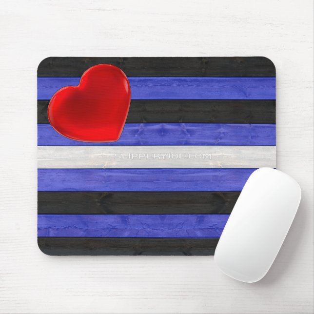 SlipperyJoe's artistic Gay Leather Pride flag gift Mouse Mat (With Mouse)