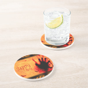 SlipperyJoe's artistic Happy Halloween gay pride g Coaster
