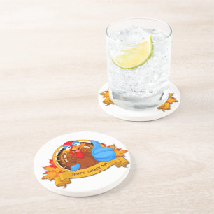 SlipperyJoe's artistic Happy Turkey Day gay pride  Coaster