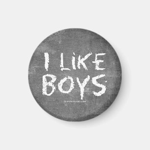 SlipperyJoe's artistic I Like Boys gay gifts LGBTQ Magnet