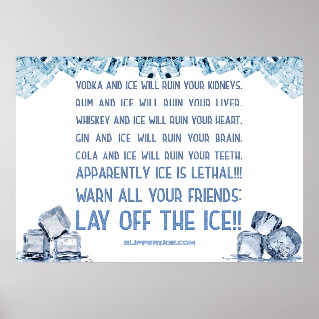 SlipperyJoe's artistic ice alcohol gay gifts LGBTQ Poster (Front)