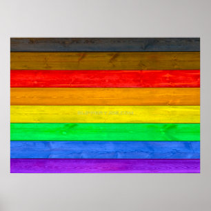 SlipperyJoe's artistic Inclusive gay pride flag wo Poster