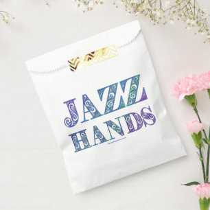 SlipperyJoe's artistic Jazz Hands vibrant colours Favour Bags