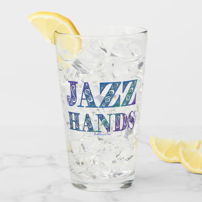 SlipperyJoe's artistic Jazz Hands vibrant colours  Glass (Front Ice)