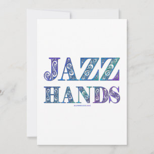SlipperyJoe's artistic Jazz Hands vibrant colours  Holiday Card