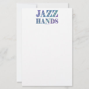 SlipperyJoe's artistic Jazz Hands vibrant colours Stationery