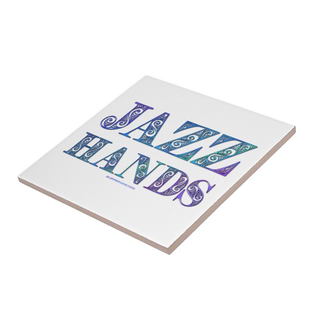 SlipperyJoe's artistic Jazz Hands vibrant colours  Tile (Side)
