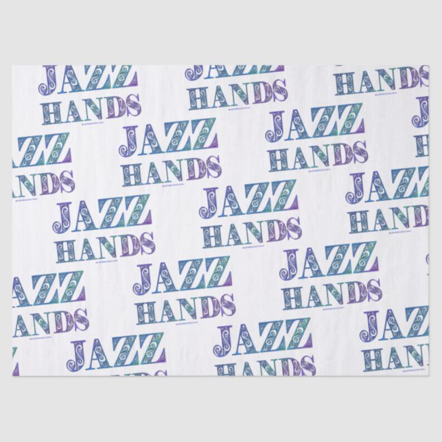 SlipperyJoe's artistic Jazz Hands vibrant colours  Tissue Paper (Front)