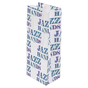 SlipperyJoe's artistic Jazz Hands vibrant colours  Wine Gift Bag