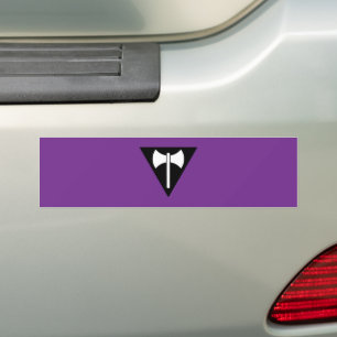 SlipperyJoe's artistic Lesbian Pride flag gay prid Bumper Sticker