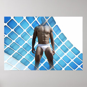 SlipperyJoe's artistic Man gay pride gifts LGBTQIA Poster