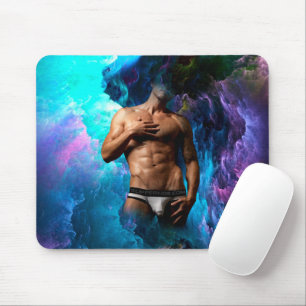 SlipperyJoe's artistic Man underwear bulge gay pri Mouse Mat