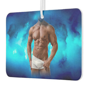 SlipperyJoe's artistic Masculine Man gay pride gif Car Air Freshener