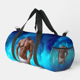 SlipperyJoe's artistic Masculine Man gay pride gif Duffle Bag
