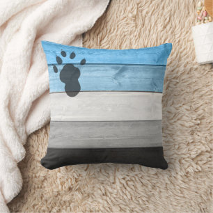 SlipperyJoe's artistic Otter gay pride gifts paw w Cushion