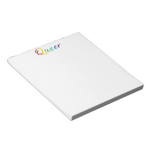 SlipperyJoe's artistic queer gay pride gifts LGBTQ Notepad