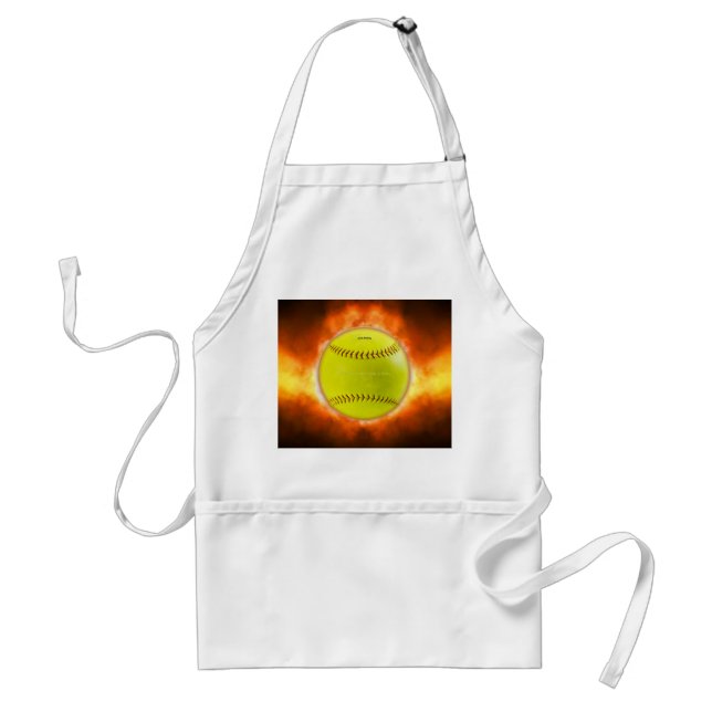 SlipperyJoe's artistic Softball on fire gay gifts  Standard Apron (Front)