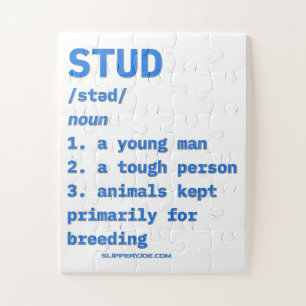 SlipperyJoe's artistic Stud definition gay pride g Jigsaw Puzzle