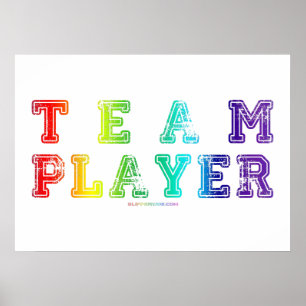 SlipperyJoe's artistic Team Player gay gifts LGBTQ Poster