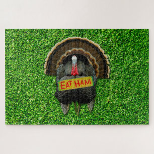 SlipperyJoe's artistic Thanksgiving turkey gay pri Jigsaw Puzzle