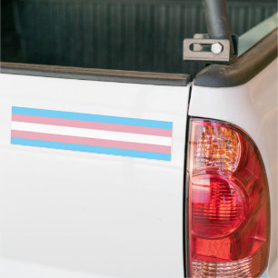 SlipperyJoe's artistic Transgender Pride flag gift Bumper Sticker