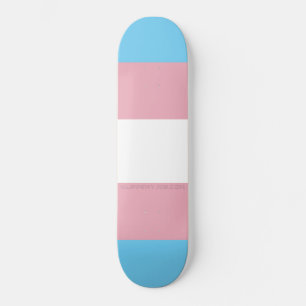 SlipperyJoe's artistic Transgender Pride flag gift Skateboard