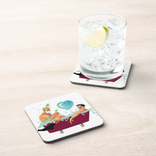 SlipperyJoe's artistic two gay men bathtub gay pri Coaster