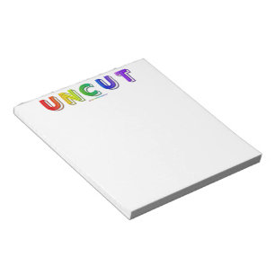 SlipperyJoe's artistic Uncut word gay pride gifts Notepad
