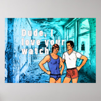 SlipperyJoe's artistic underwear cartoon gay gifts Poster