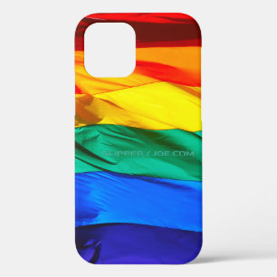 SlipperyJoe's artistic Wave Gay Pride Flag gifts L iPhone 12 Pro Case