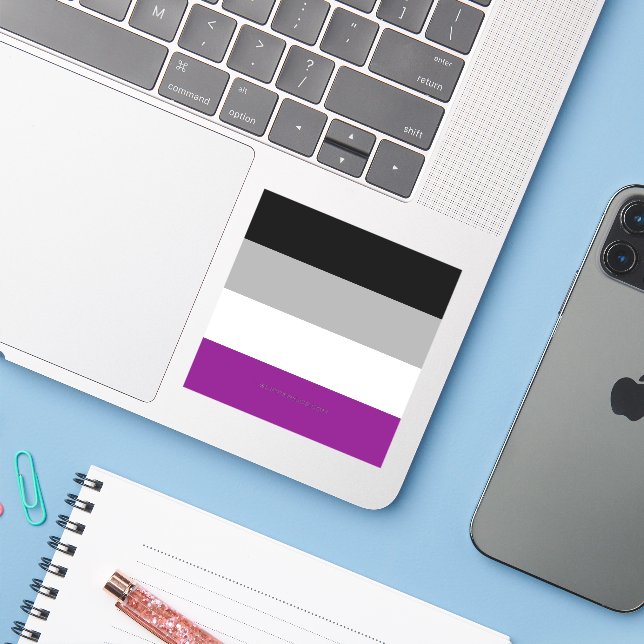 SlipperyJoe's asexual pride flag emphasising inclu (Laptop w/ iPhone)