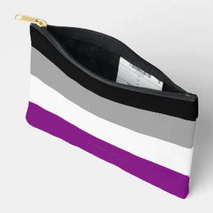 SlipperyJoe's asexual pride flag emphasising inclu Accessory Pouch