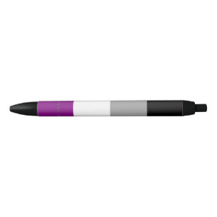 SlipperyJoe's asexual pride flag emphasising inclu Black Ink Pen