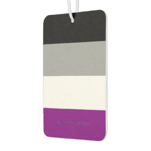 SlipperyJoe's asexual pride flag emphasising inclu Car Air Freshener