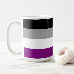 SlipperyJoe's asexual pride flag emphasising inclu Coffee Mug