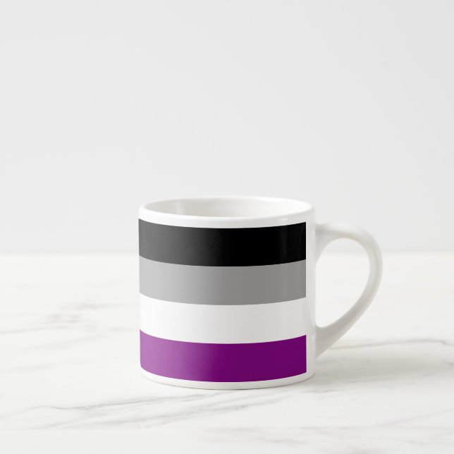 SlipperyJoe's asexual pride flag emphasising inclu Espresso Cup (Right)