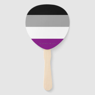 SlipperyJoe's asexual pride flag emphasising inclu Hand Fan