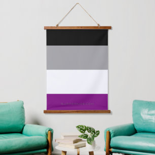 SlipperyJoe's asexual pride flag emphasising inclu Hanging Tapestry