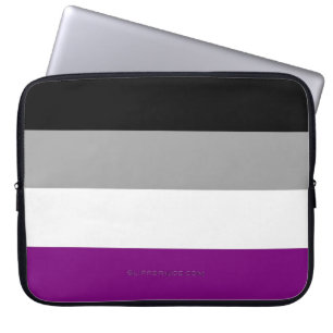 SlipperyJoe's asexual pride flag emphasising inclu Laptop Sleeve