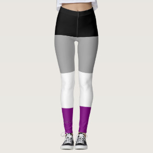 SlipperyJoe's asexual pride flag emphasising inclu Leggings