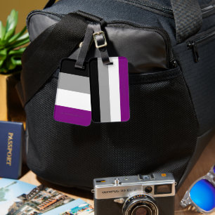SlipperyJoe's asexual pride flag emphasising inclu Luggage Tag