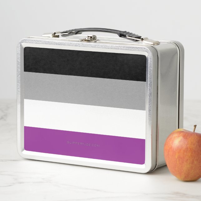 SlipperyJoe's asexual pride flag emphasising inclu Metal Lunch Box (In Situ)