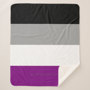 SlipperyJoe's asexual pride flag emphasising inclu Sherpa Blanket