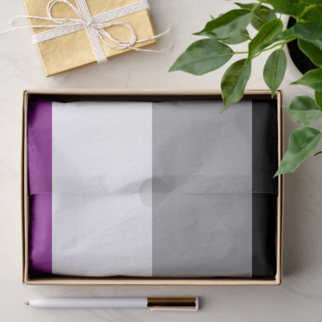 SlipperyJoe's asexual pride flag emphasising inclu Tissue Paper (Gift)