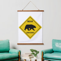 SlipperyJoe's bear crossing sign bear silhouette w
