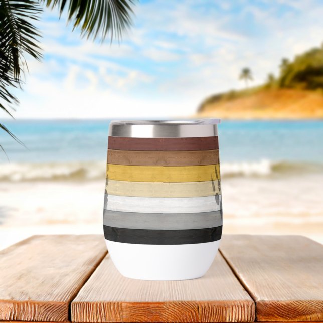 SlipperyJoe's Bear Pride flag wooden floor texture (Beach)