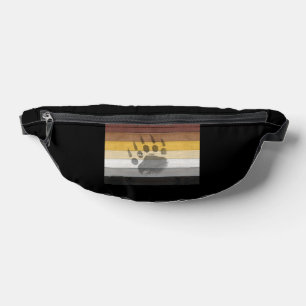 SlipperyJoe's Bear Pride flag wooden floor texture Bum Bags