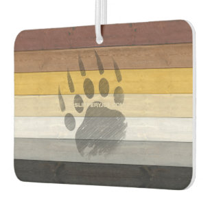 SlipperyJoe's Bear Pride flag wooden floor texture Car Air Freshener
